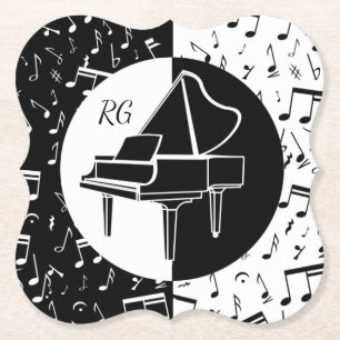 Persoonlijke pianoloverkunst kartonnen onderzetters