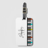  Persoonlijke pianomonogramnaam Bagagelabel (Voorkant (verticaal))