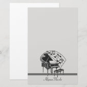 Persoonlijke Pianomuzieknoten Briefpapier (Voorkant / Achterkant)