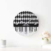 Persoonlijke pianosleutels en diamanten grote klok (Huis)