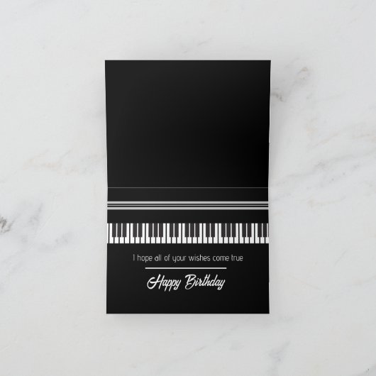 Persoonlijke Pianotoetsen  Kaart (Binnen)