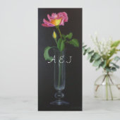 Persoonlijke Piccadilly Rose Bruiloft Kaart (Staand voorkant)