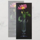 Persoonlijke Piccadilly Rose Bruiloft Kaart (Voorkant / Achterkant)