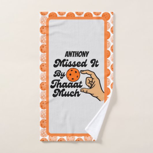 Persoonlijke Pickleball Handdoek 'Net Gemist' (Handdoek)