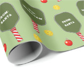 Persoonlijke Pickleball Kerstcadeau Cadeaupapier (Rol Hoek)