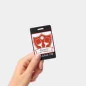 Persoonlijke Pickleball Moedige VIP Badge (Handheld)