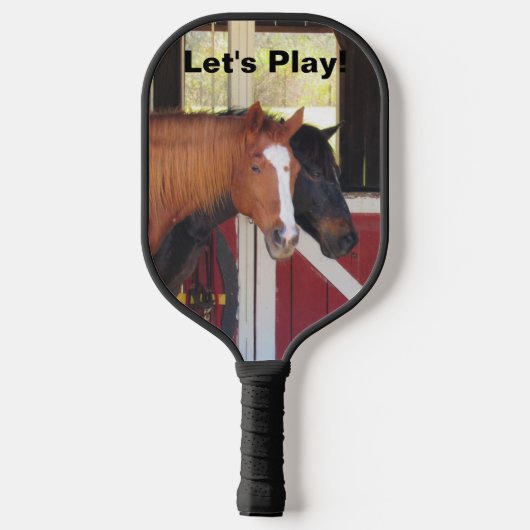 Persoonlijke Pickleball Paddle met foto van paarde (Achterkant)