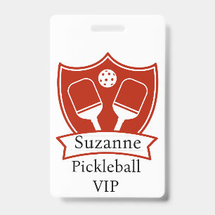 Persoonlijke Pickleball Rode VIP Badge