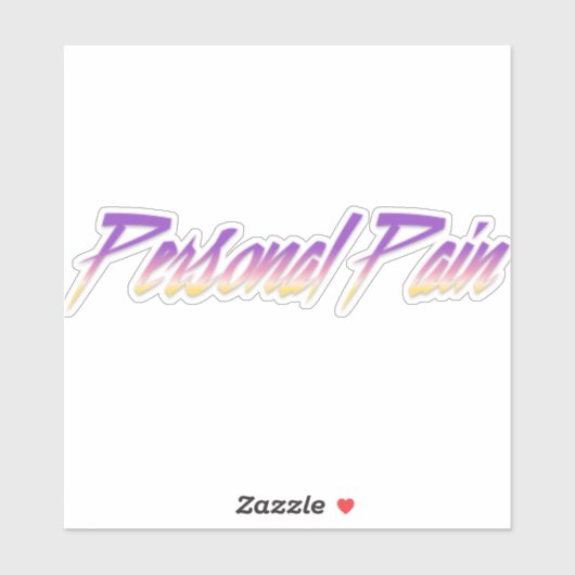 Persoonlijke pijn - Snijkop Sticker (Vel)