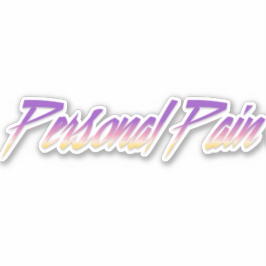 Persoonlijke pijn - Snijkop Sticker (Voorkant)