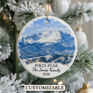 Persoonlijke Pikes Peak Versiering, Aangepast Colo Keramisch Ornament