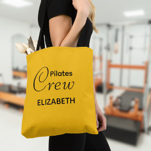 Persoonlijke Pilates Crew Reformer Of Mat Geel Tote Bag