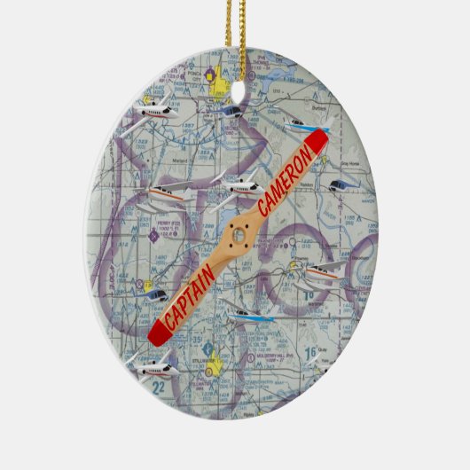 Persoonlijke piloot keramisch ornament (Rechts)