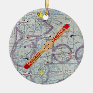 Persoonlijke piloot keramisch ornament