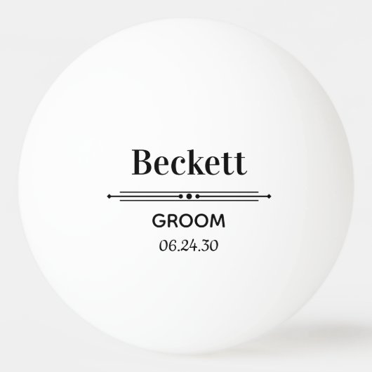 Persoonlijke Ping Pong Bal voor Bruidegom Pingpongbal (Voorkant)
