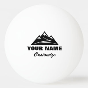 Persoonlijke pingpongballen met bergen-logo