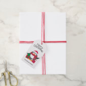 Persoonlijke Pinguïn Cadeaulabel (Met Touw)