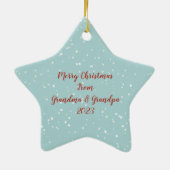Persoonlijke Pinguïn Kerstmis Keramisch Ornament (Achterkant)