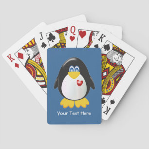 Persoonlijke pinguïn pokerkaarten