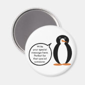 Persoonlijke Pinguïndame Ms. Penguin in haar bloot Magneet (Voorkant / Achterkant)