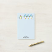 Persoonlijke Pinguïns Aangekleed voor Winter Post-it® Notes (Op bureau)