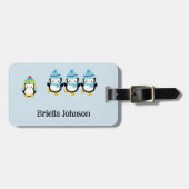 Persoonlijke pinguïns geperst voor de winter aan d bagagelabel (Voorkant horizontaal)