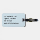 Persoonlijke pinguïns geperst voor de winter aan d bagagelabel (Achterkant horizontaal)