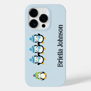 Persoonlijke pinguïns geperst voor de winter Case-Mate iPhone 14 pro hoesje