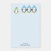 Persoonlijke pinguïns geperst voor de winter post-it® notes (Voorkant)