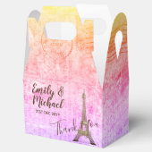 Persoonlijke PINK Perkament Paris Gable Doos Bedankdoosjes (Geopend)