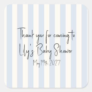 Persoonlijke Pinstripe Baby Shower Favor Stickers