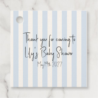Persoonlijke Pinstripe Baby Shower Favor Tag Bedankjes Labels