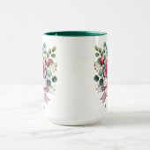 Persoonlijke Pioen Bloem Naam Mok Elegant Cadeau (Midden)