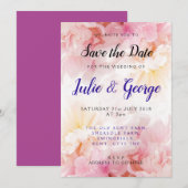 Persoonlijke Pioen Huwelijk Opslaan Datum Kaart (Voorkant / Achterkant)