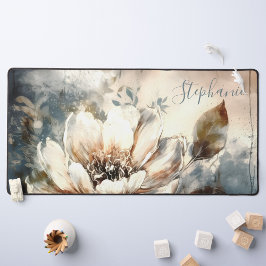 Persoonlijke Pioen Watercolor Bloem Bureaumat