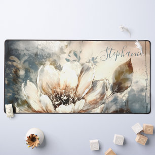 Persoonlijke Pioen Watercolor Bloem Bureaumat