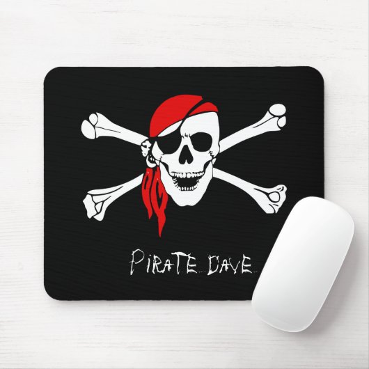 Persoonlijke piraatschedel en Crossbones Mousepad Muismat (Met muis)