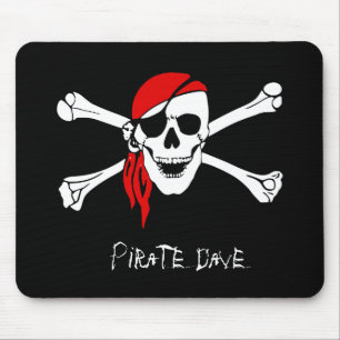 Persoonlijke piraatschedel en Crossbones Mousepad Muismat