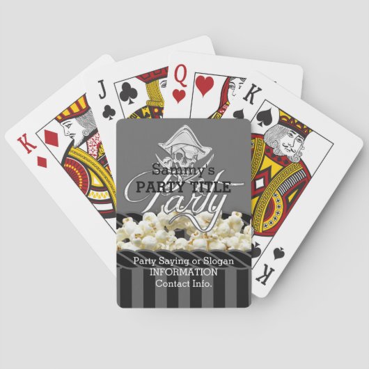 Persoonlijke Pirate Day Party Speelkaarten (Achterkant)