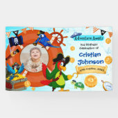 Persoonlijke Piraten Verjaardagsfeest Banner Foto (Horizontaal)