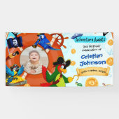 Persoonlijke Piraten Verjaardagsfeest Banner Foto (Horizontaal)