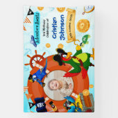 Persoonlijke Piraten Verjaardagsfeest Banner Foto (Verticaal)
