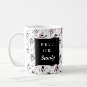 Persoonlijke Piratenmeisjes Koffiekop Mok met Roze