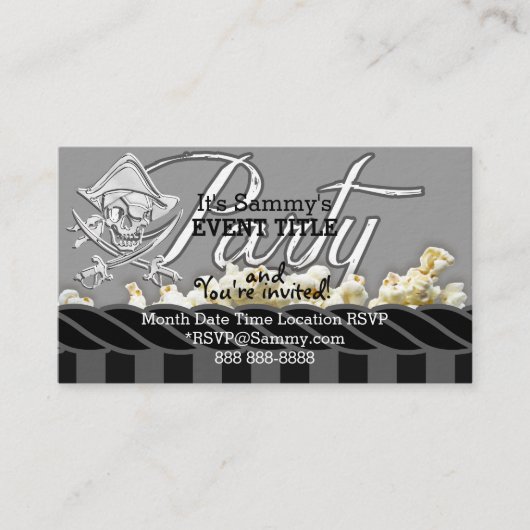 Persoonlijke piratenpartij informatiekaartje (Voorkant)