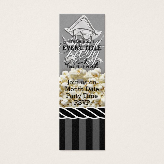 Persoonlijke piratenpartij mini visitekaartjes (Voorkant)