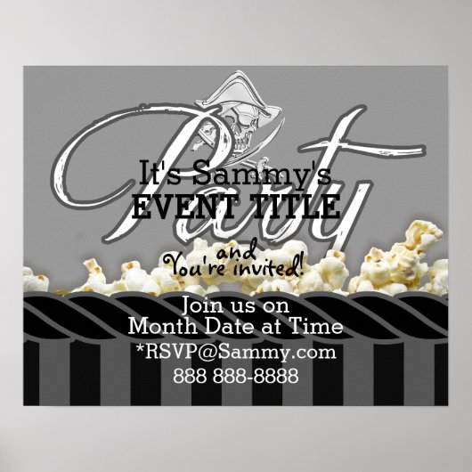 Persoonlijke piratenpartij poster (Voorkant)