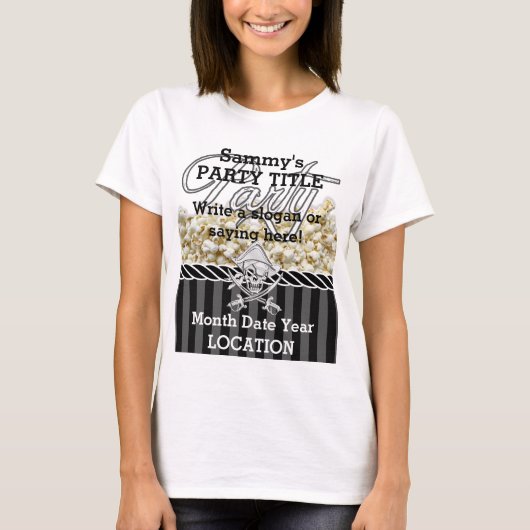 Persoonlijke piratenpartij t-shirt (Voorkant)