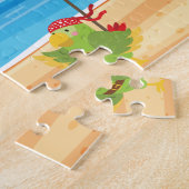 Persoonlijke Piratenschip Kind Naam Puzzel (Zijkant)