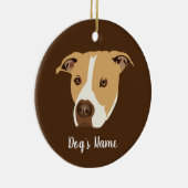 Persoonlijke Pitbull Keramisch Ornament (Rechts)