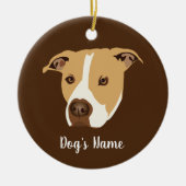 Persoonlijke Pitbull Keramisch Ornament (Voorkant)